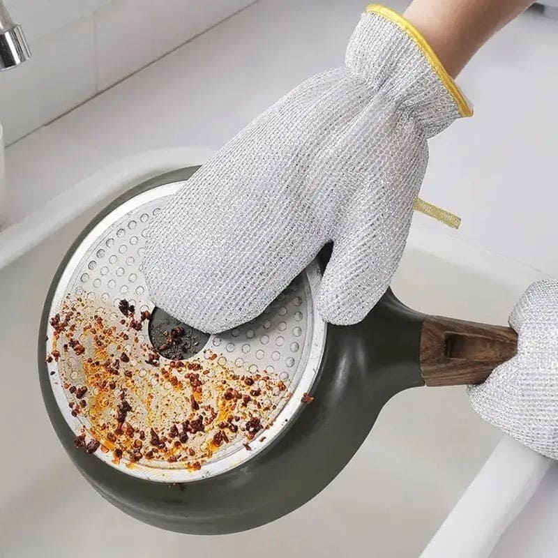 ๐งค Steel Wire Cleaning Glove Pair (Pack of 2) โ Tough on Dirt, Gentle on Hands ๐ชโจ