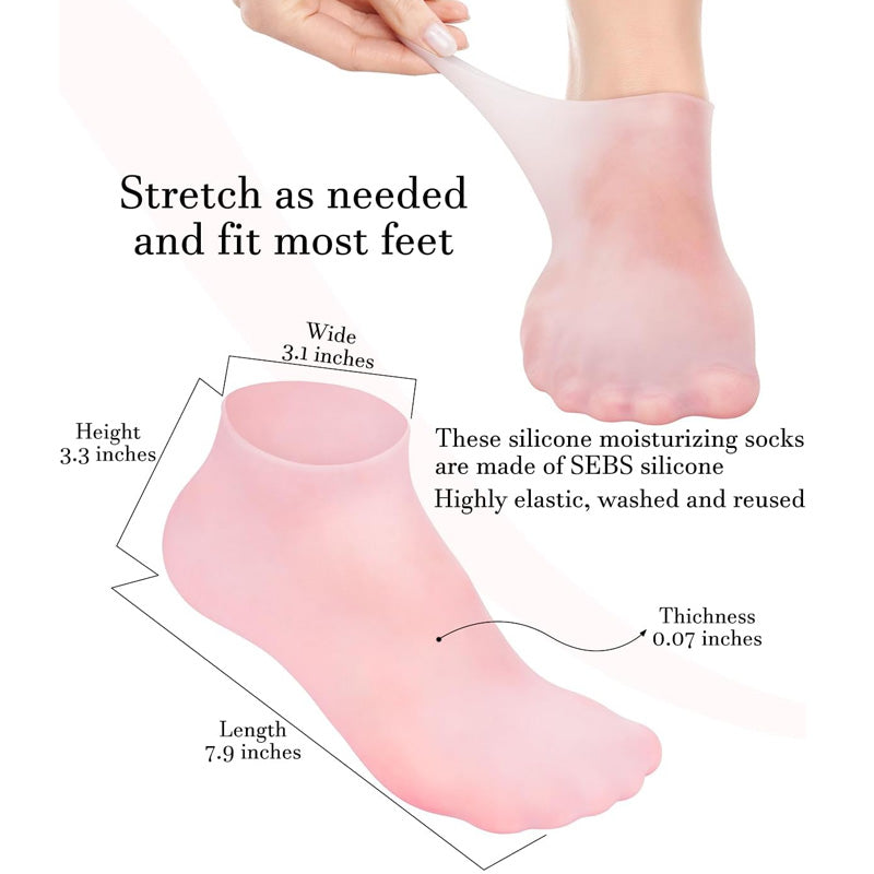 Silicon Moisturising Socks | With Box | 70 Gram | (Imported)