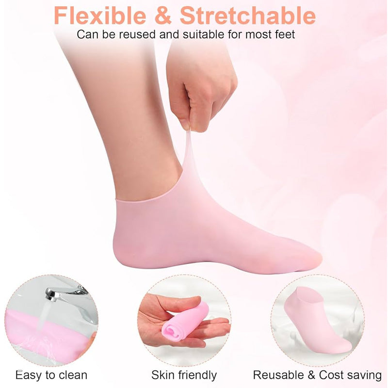 Silicon Moisturising Socks | With Box | 70 Gram | (Imported)