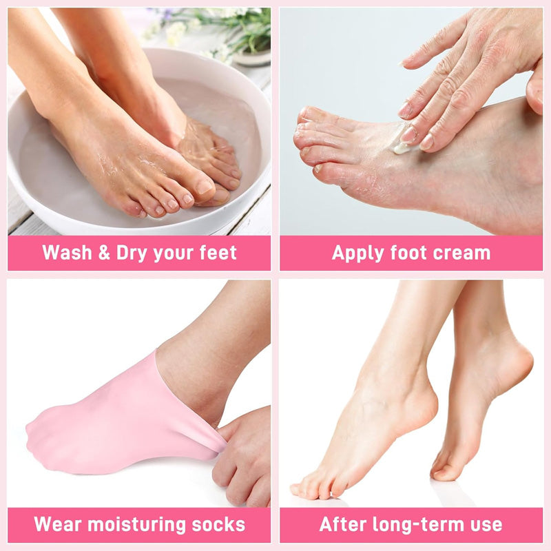 Silicon Moisturising Socks | With Box | 70 Gram | (Imported)
