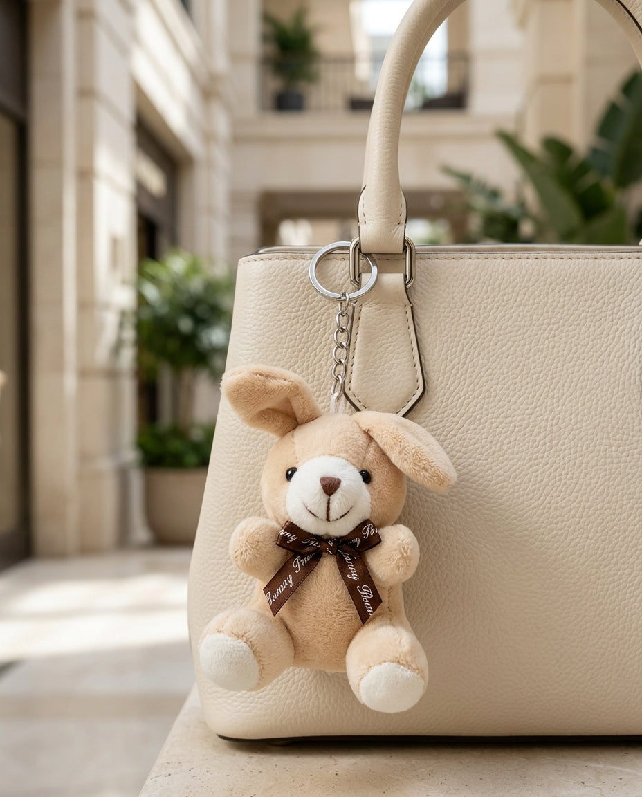 Teddy Bear Plush Bag Charm – Cute Keychain🧸