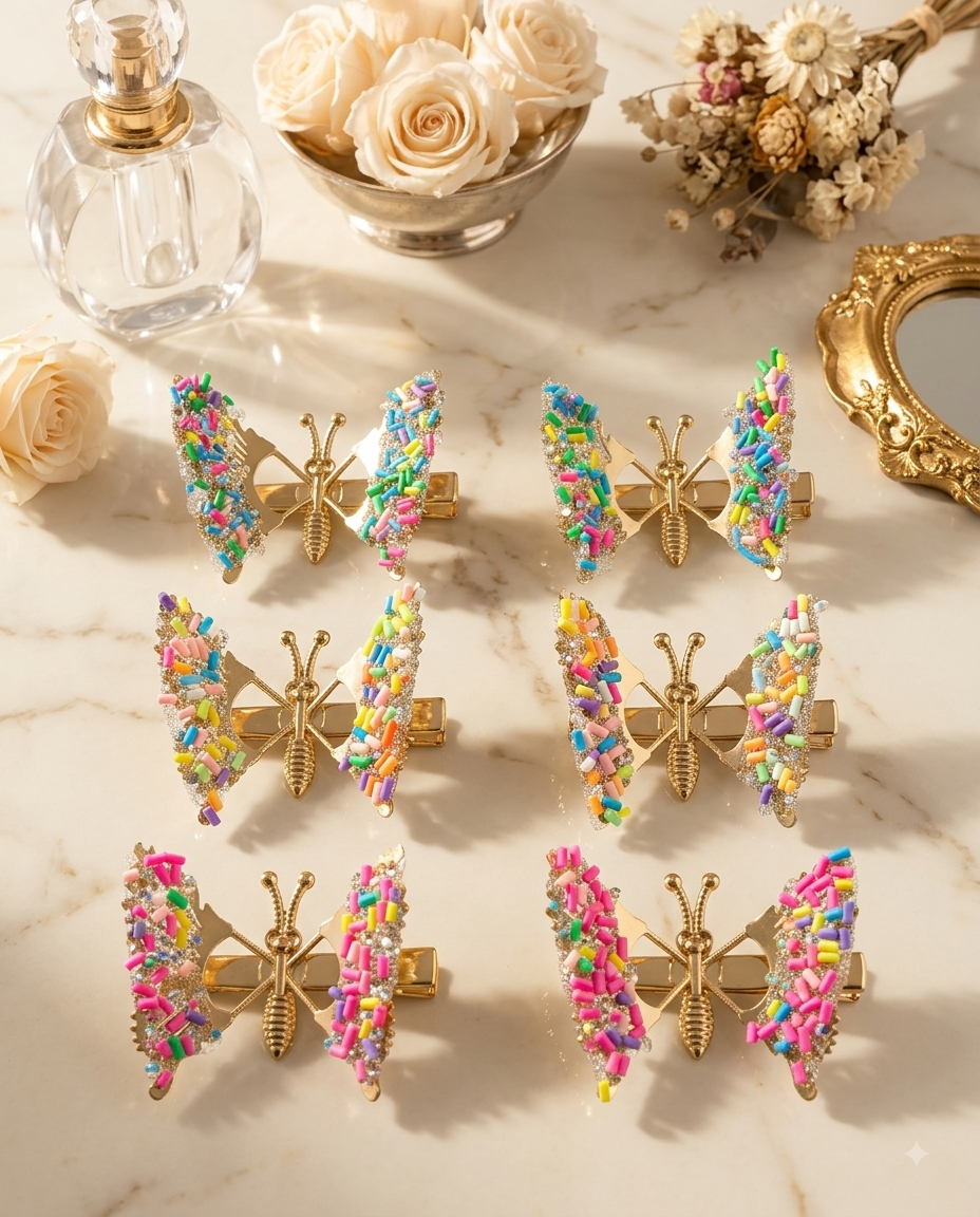 Butterfly Wing Hair Clips (Metal high quality)