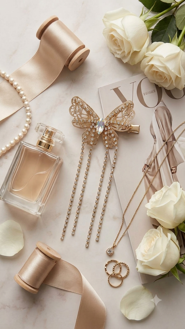 Butterfly Tassel Hair Clip (Metal)