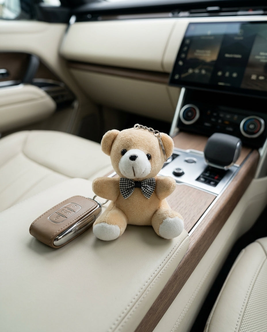 Teddy Bear Plush Bag Charm – Cute Keychain🧸
