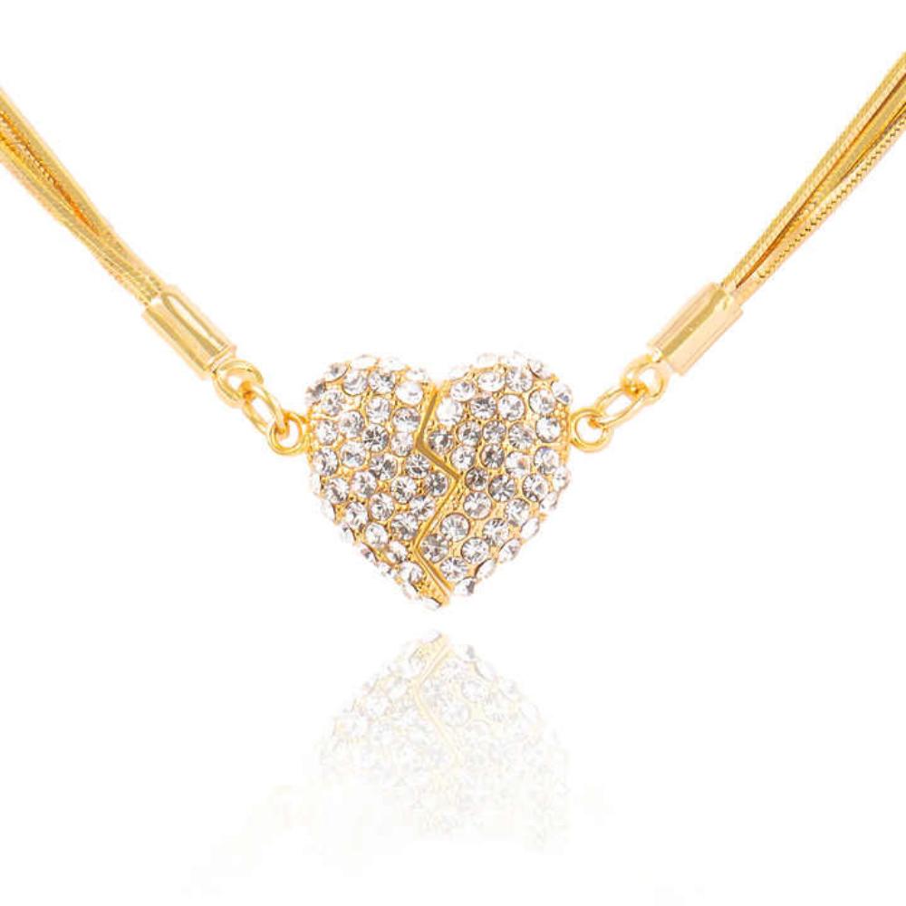 Magnetic Heart Shaped Pendant Neklace